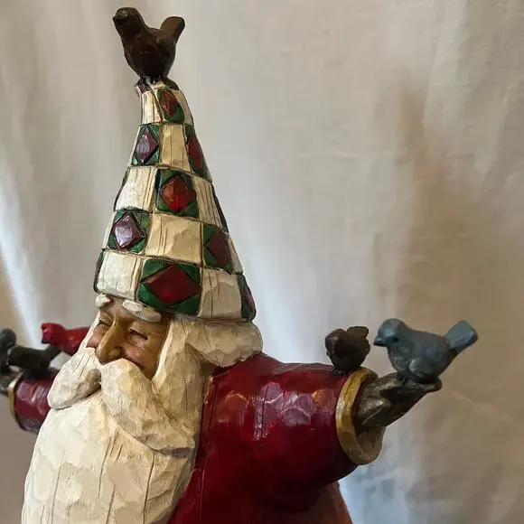 Jim Shore Heartwood Creek birdhouse Santa folk art figure B105532 Rare - Picture 3 of 7